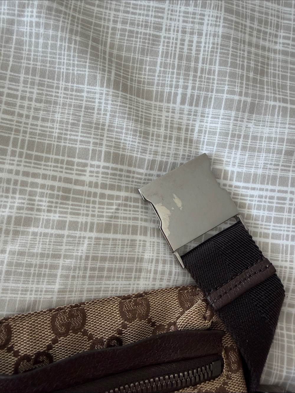 Vintage Gucci Brown & Beige GG Supreme Canvas Belt Bag - Picture 9 of 10